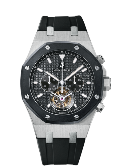 Audemars Piguet 26377SK.OO.D002CA.01 : Royal Oak 26377 Tourbillon Chronograph Stainless Steel / Ceramic