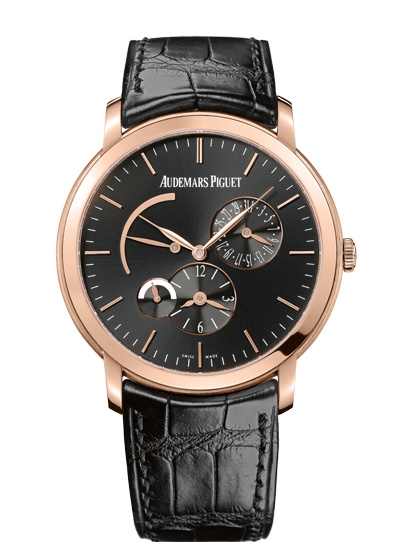 Audemars Piguet 26380OR.OO.D002CR.01 : Jules Audemars 26380 Dual Time Pink Gold / Black