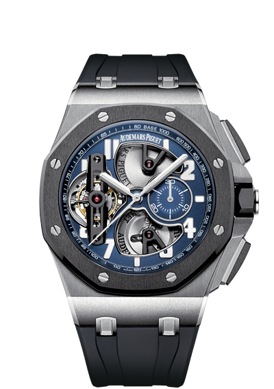 Audemars Piguet 26388PO.OO.D027CA.01 : Royal Oak Offshore Tourbillon Chronograph Platinum
