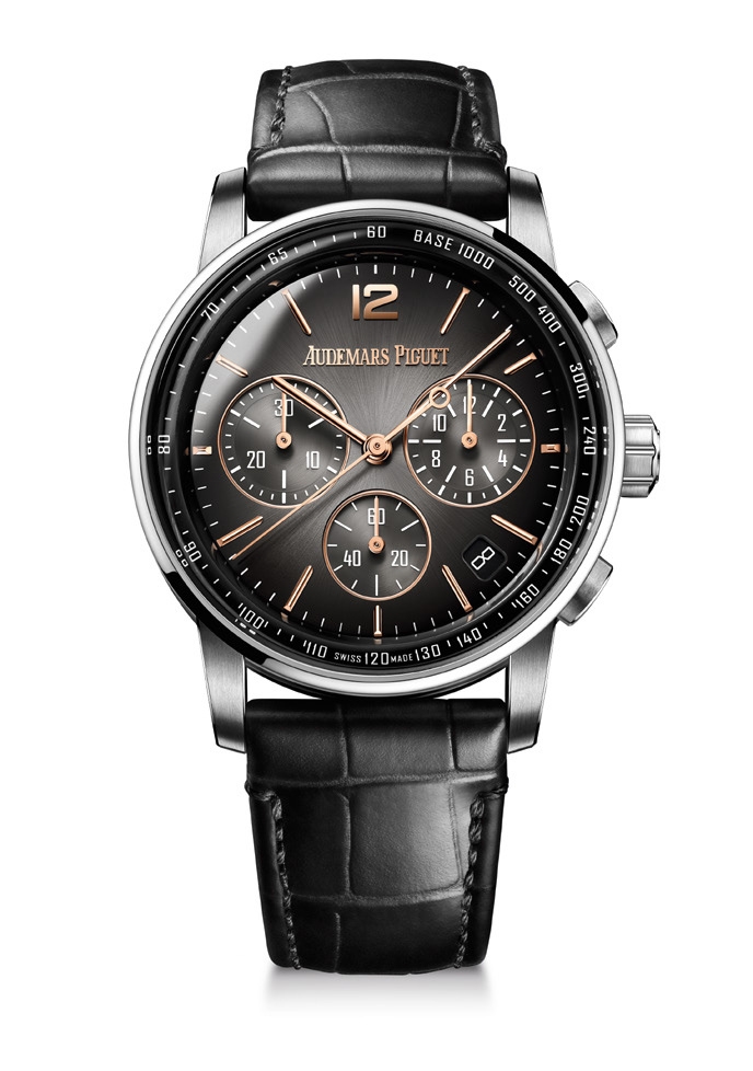 Audemars Piguet 26393CR.OO.A002CR.01 : CODE 11.59 Chronograph Selfwinding White Gold / Rose Gold / Grey