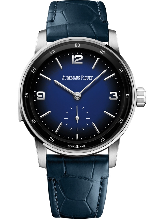 Audemars Piguet 26395BC.OO.D321CR.01 : CODE 11.59 Minute Repeater Supersonnerie White Gold / Blue