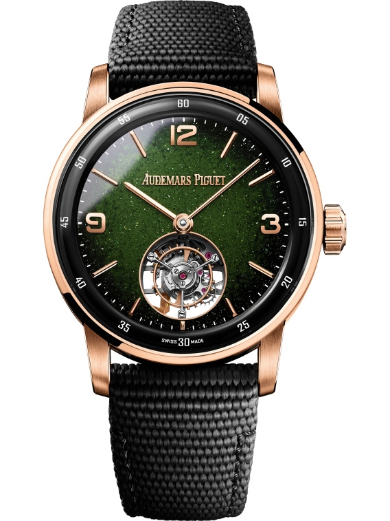 Audemars Piguet 26396NR.OO.D002KB.01 : CODE 11.59 Tourbillon Selfwinding Ceramic - Pink Gold / Green Aventurine