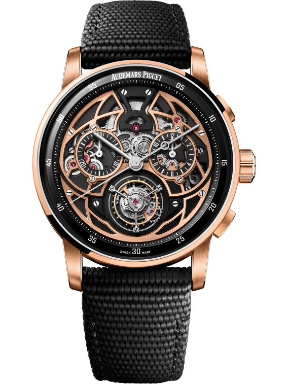Audemars Piguet 26399NR.OO.D002KB.01 : CODE 11.59 Selfwinding Flying Tourbillon Chronograph Pink Gold / Ceramic