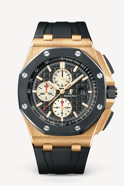 Audemars Piguet 26400RO.OO.A002CA.01 : Royal Oak OffShore 26400 Chronograph Pink Gold / Ceramic