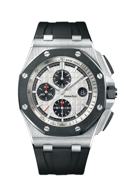Audemars Piguet 26400SO.OO.A002CA.01 : Royal Oak Offshore 44 Stainless Steel / Ceramic / Silver / Rubber