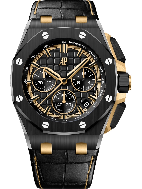 Audemars Piguet 26420CE.OO.A127CR.01 : Royal Oak Offshore 43 Ceramic - Yellow Gold / Black