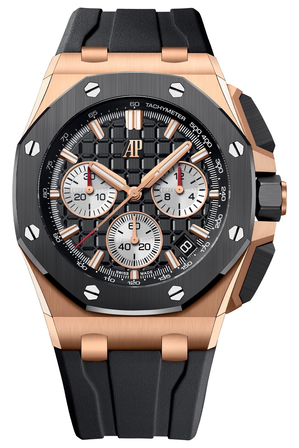 Audemars Piguet 26420RO.OO.A002CA.01 : Royal Oak Offshore 43 Pink Gold / Ceramic / Black
