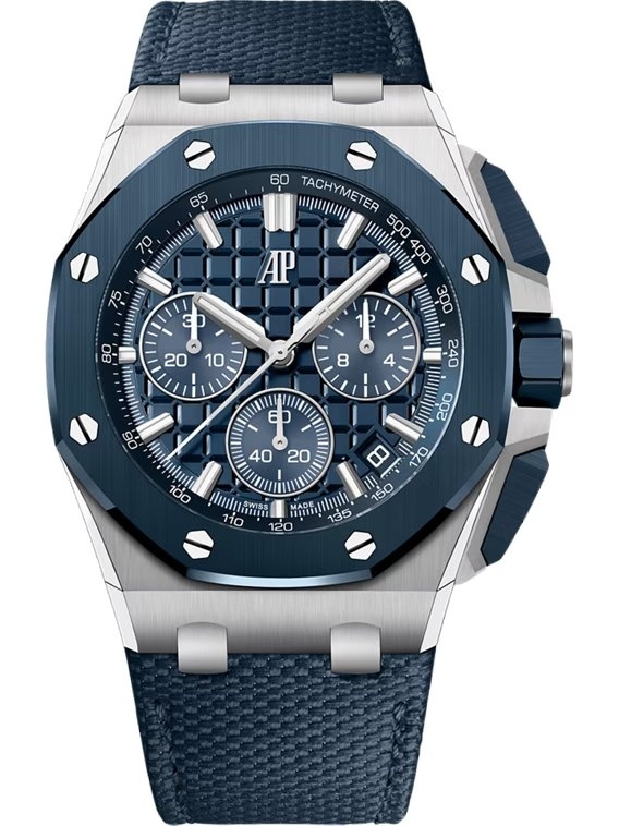 Audemars Piguet 26420SO.OO.A029VE.01 : Royal Oak Offshore 43 Stainless Steel -  Blue Nuit, Nuage 50 Ceramic / Blue