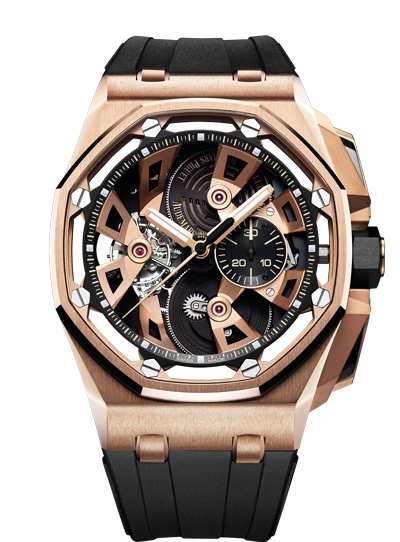 Audemars Piguet 26421OR.OO.A002CA.01 : Royal Oak Offshore Tourbillon Chronograph Pink Gold