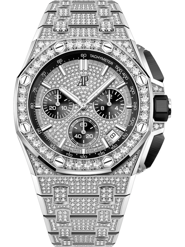 Audemars Piguet 26423BC.ZZ.2100BC.01 : Royal Oak Offshore 43 White Gold - Diamond / Diamond / Bracelet