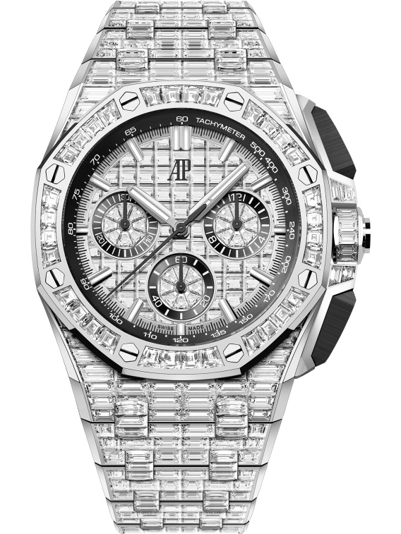 Audemars Piguet 26425BC.ZZ.8045BC.01 : Royal Oak Offshore 43 White Gold - Baguette / Baguette / Bracelet