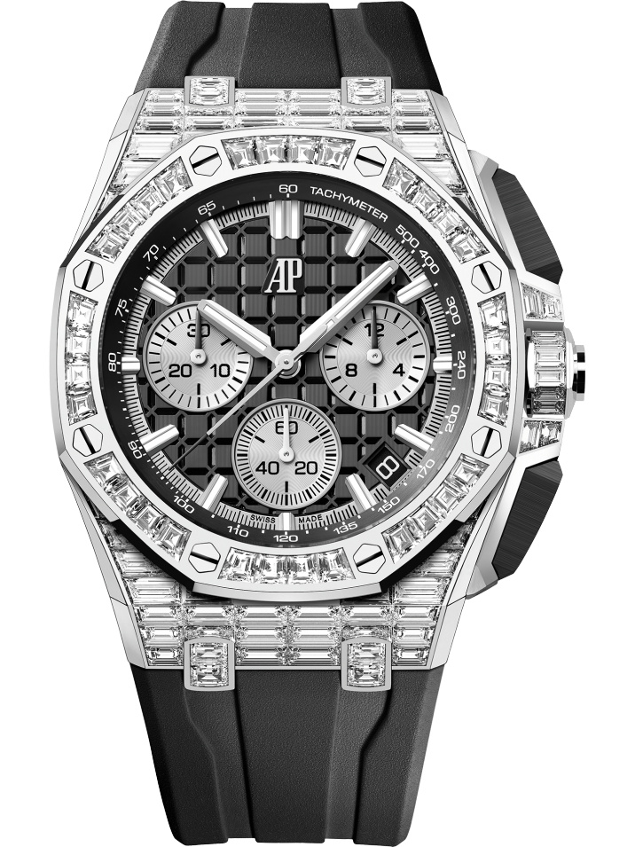 Audemars Piguet 26425BC.ZZ.D002CA.01 : Royal Oak Offshore 43 White Gold - Baguette / Black