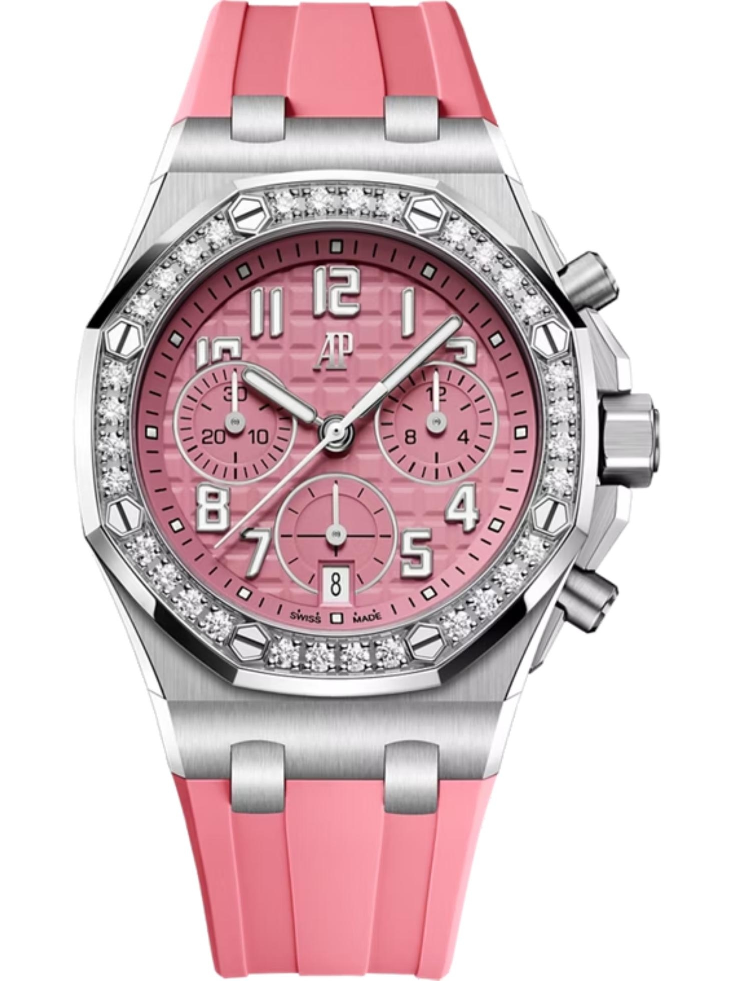 Audemars Piguet 26430IS.ZZ.A514CA.01-B : Royal Oak Offshore Selfwinding Chronograph 37 Titanium - Diamond / Pink