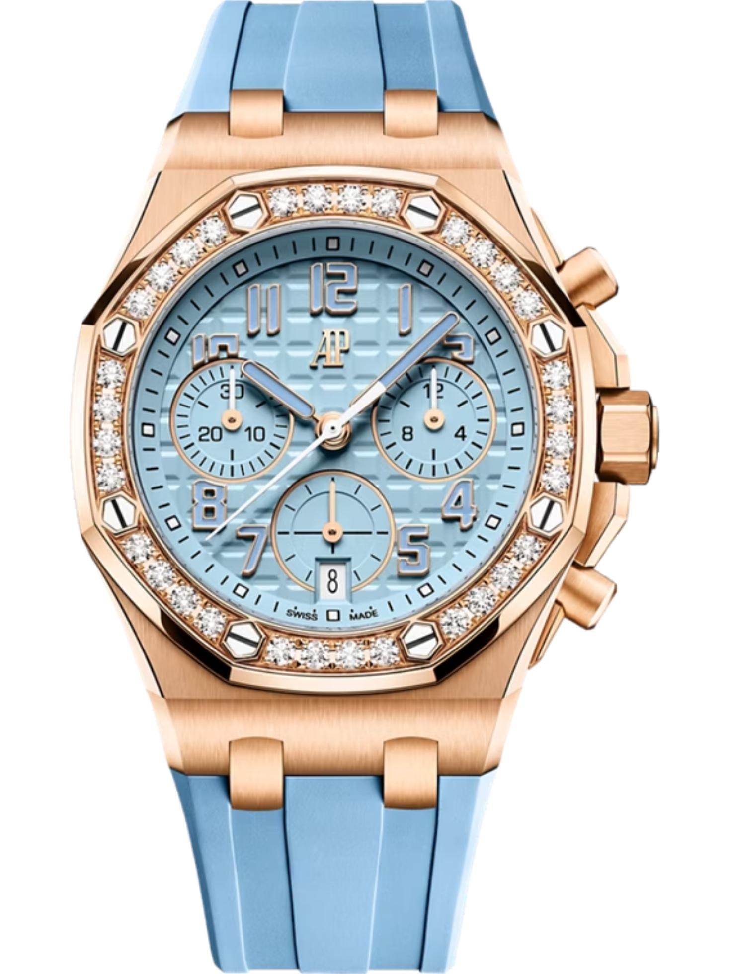 Audemars Piguet 26430OR.ZZ.A352CA.01-B : Royal Oak Offshore Selfwinding Chronograph 37 Pink Gold - Diamond / Pink