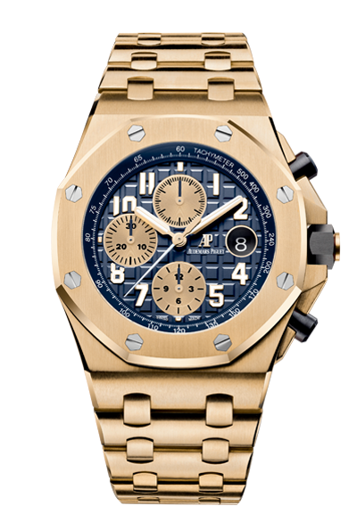 Audemars Piguet 26470BA.OO.1000BA.01 : Royal Oak Offshore 26470 Yellow Gold / Blue