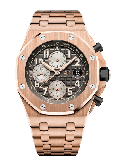 Audemars Piguet 26470OR.OO.1000OR.02 : Royal Oak Offshore 42 Pink Gold / Grey / Bracelet