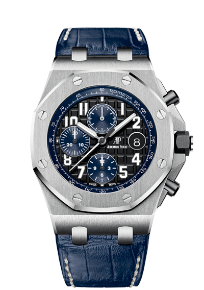 Audemars Piguet 26470ST.OO.A028CR.01 : Royal Oak Offshore 26470 Stainless Steel / Black / Alligator
