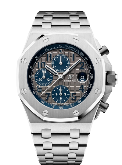 Audemars Piguet 26474TI.OO.1000TI.01 : Royal Oak OffShore 42 Chronograph Titanium / Grey / Bracelet / QE II Cup