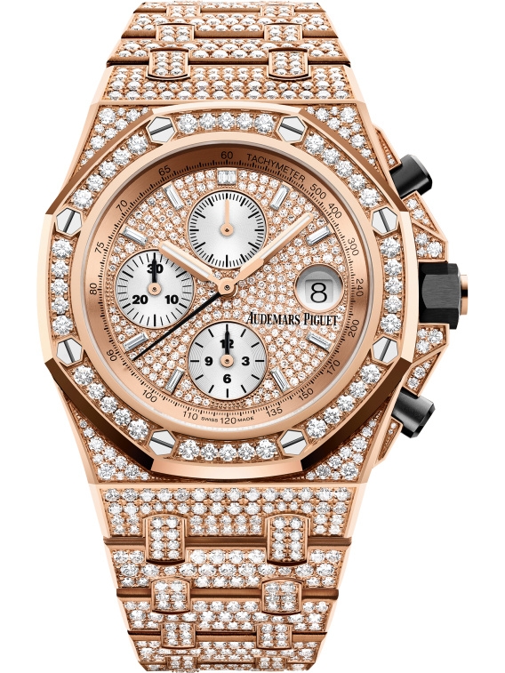 Audemars Piguet 26476OR.ZZ.1273OR.01.A : Royal Oak Offshore Pink Gold - Diamond / Diamond / Bracelet