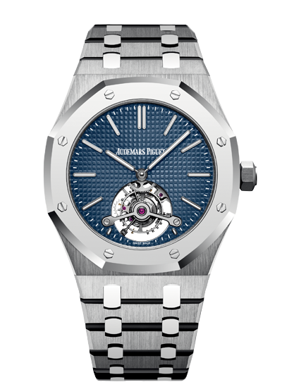 Audemars Piguet 26510IP.OO.1220IP.01 : Royal Oak Ultra Thin Tourbillon Titanium / Platinum / Blue