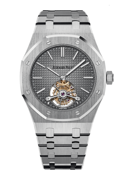 Audemars Piguet 26510PT.OO.1220PT.01 : Royal Oak Ultra Thin Tourbillon Platinum / Grey