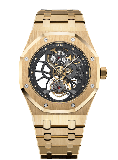 Audemars Piguet 26513BA.OO.1220BA.01 : Royal Oak Ultra Thin Tourbillon Openworked Yellow Gold / Boutique Edition
