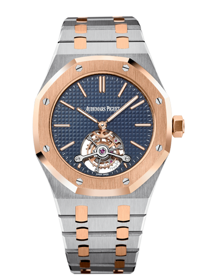 Audemars Piguet 26517SR.OO.1220SR.01 : Royal Oak Ultra Thin Tourbillon Stainless Steel / Pink Gold / Bucherer