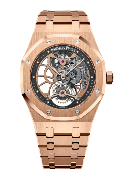 Audemars Piguet 26518OR.OO.1220OR.01 : Royal Oak Ultra Thin Tourbillon Openworked Pink Gold