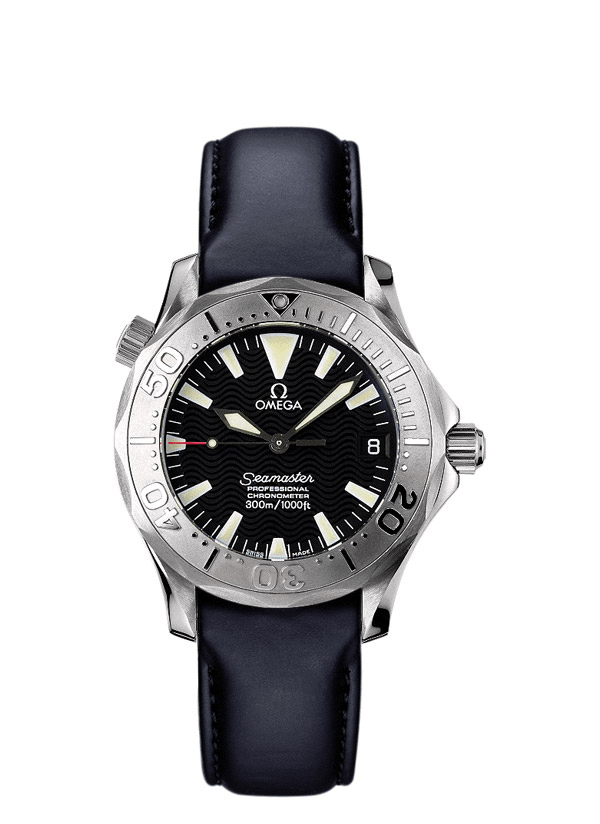 Omega 2652.50.91 : Seamaster Diver 300M Automatic 36.25 White Gold / Black / Rubber