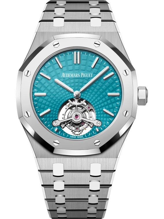 Audemars Piguet 26522IP.OO.1220IP.01 : Royal Oak Ultra Thin Tourbillon Titanium - Platinum / Blue