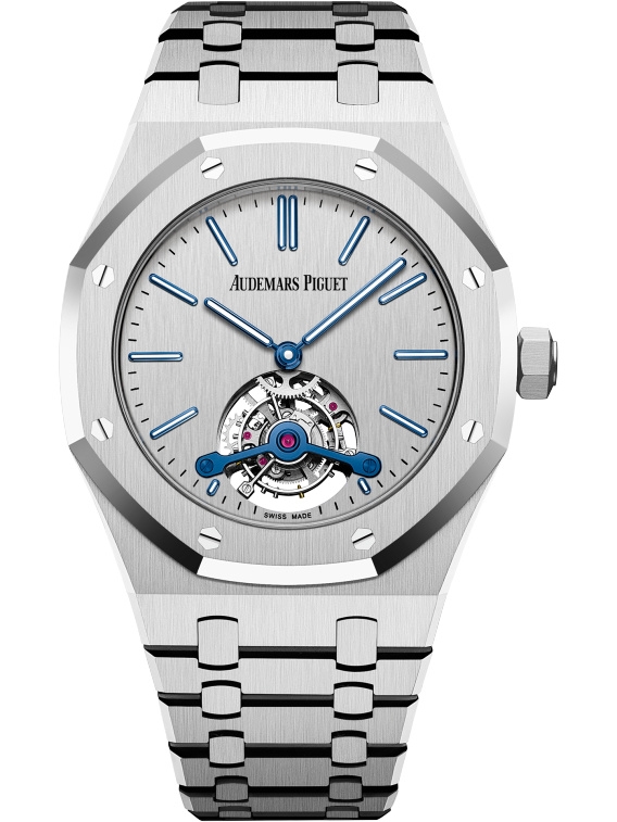 Audemars Piguet 26527ST.OO.1220ST.01 : Royal Oak Ultra Thin Tourbillon Stainless Steel / Silver