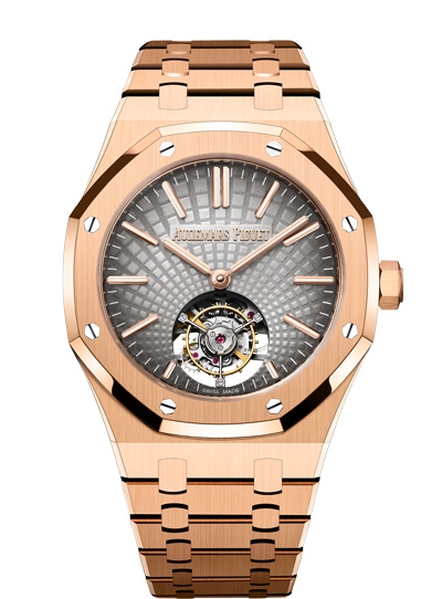 Audemars Piguet 26530OR.OO.1220OR.01 : Royal Oak Self-Winding Flying Tourbillon Pink Gold / Grey