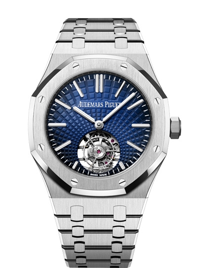Audemars Piguet 26530ST.OO.1220ST.01 : Royal Oak Self-Winding Flying Tourbillon Stainless Steel / Blue