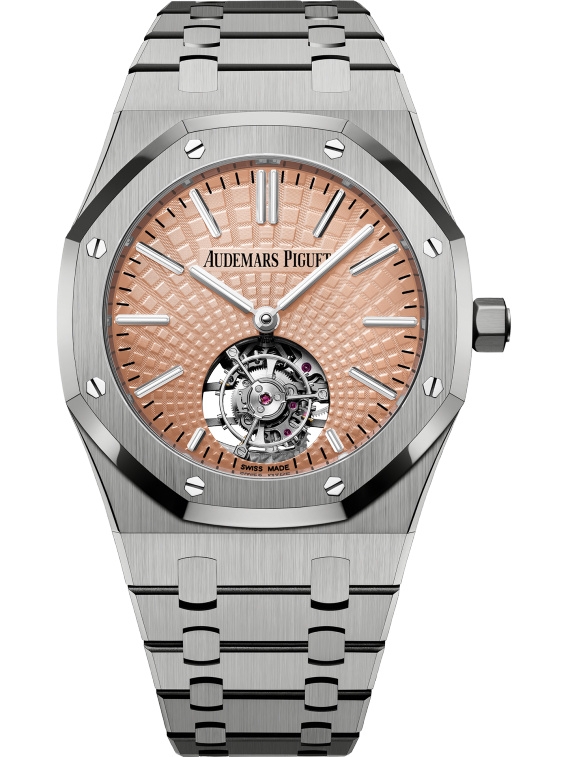 Audemars Piguet 26531TI.OO.1220TI.01 : Royal Oak Self-Winding Flying Tourbillon Titanium / Salmon