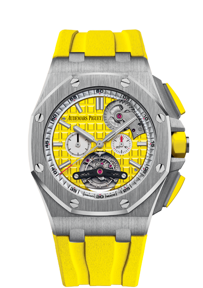 Audemars Piguet 26540ST.OO.A051CA.01 : Royal Oak Offshore Tourbillon Chronograph Selfwinding Stainless Steel / Yellow