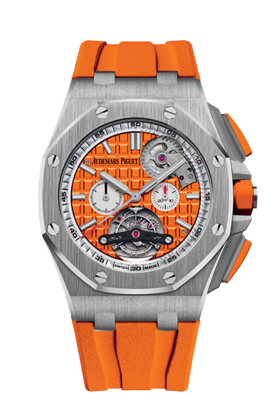 Audemars Piguet 26540ST.OO.A070CA.01 : Royal Oak Offshore Tourbillon Chronograph Selfwinding Stainless Steel / Orange