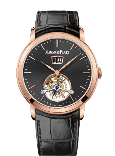 Audemars Piguet 26559OR.OO.D002CR.01 : Jules Audemars Tourbillon Grande Date Pink Gold / Black