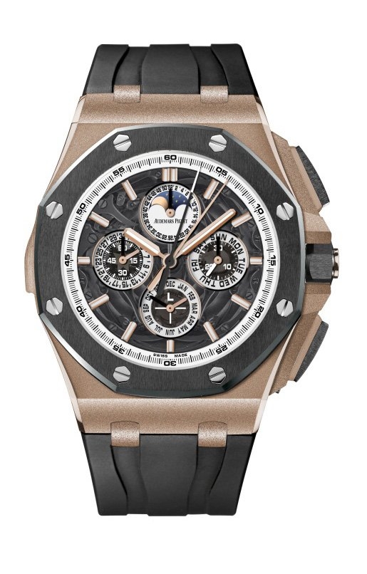 Audemars Piguet 26571.RO.GG.A002CA.01 : Royal Oak OffShore 26571 Grande Complication Pink Gold Ceramic