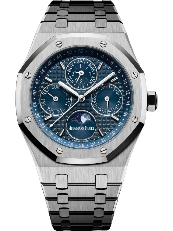 Audemars Piguet 26574ST.OO.1220ST.02 : Royal Oak Perpetual Calendar 41 Stainless Steel / Blue