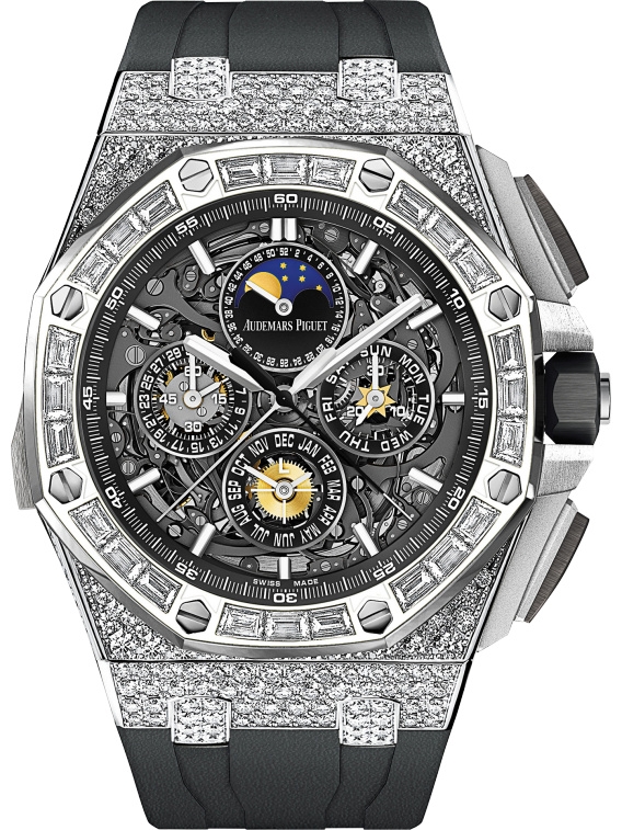 Audemars Piguet 26575BC.ZZ.A002CA.01 : Royal Oak OffShore Grande Complication White Gold / Baguette / Skeleton
