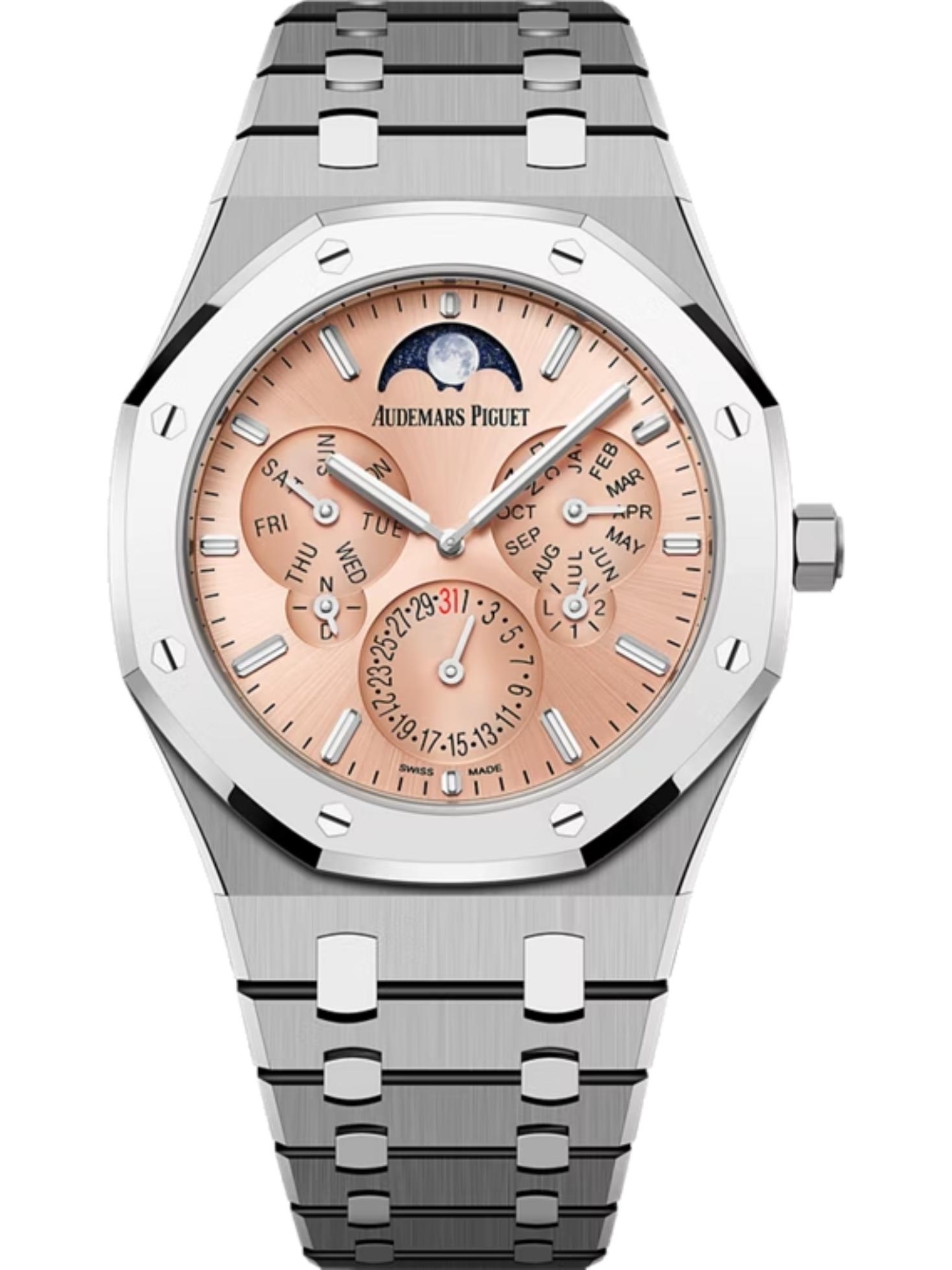 Audemars Piguet 26586XT.OO.1240XT.01 : Royal Oak Perpetual Calendar Ultra Titanium - BMG / Pink