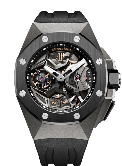 Audemars Piguet 26589IO.OO.D002CA.01 : Royal Oak Concept GMT Tourbillon Titanium / Black