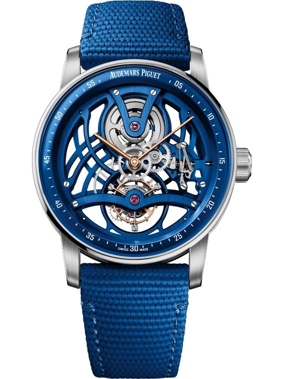 Audemars Piguet 26600NB.OO.D346KB.01 : CODE 11.59 Tourbillon Openworked White Gold / Blue Ceramic / Blue