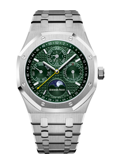 Audemars Piguet 26606ST.OO.1220ST.01 : Royal Oak Perpetual Calendar 41 Stainless Steel / Green / Unique Timepieces