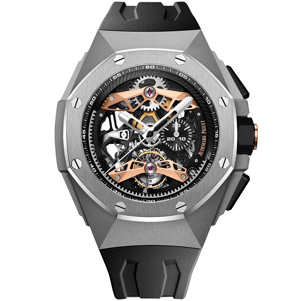 Audemars Piguet 26612TI.OO.D002CA.01 : Royal Oak Concept 26612 Tourbillon Chronograph Titanium