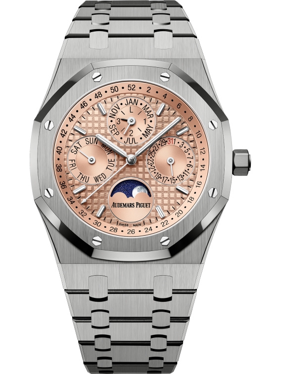 Audemars Piguet 26615TI.OO.1220TI.01 : Royal Oak Perpetual Calendar 41 Titanium / Salmon
