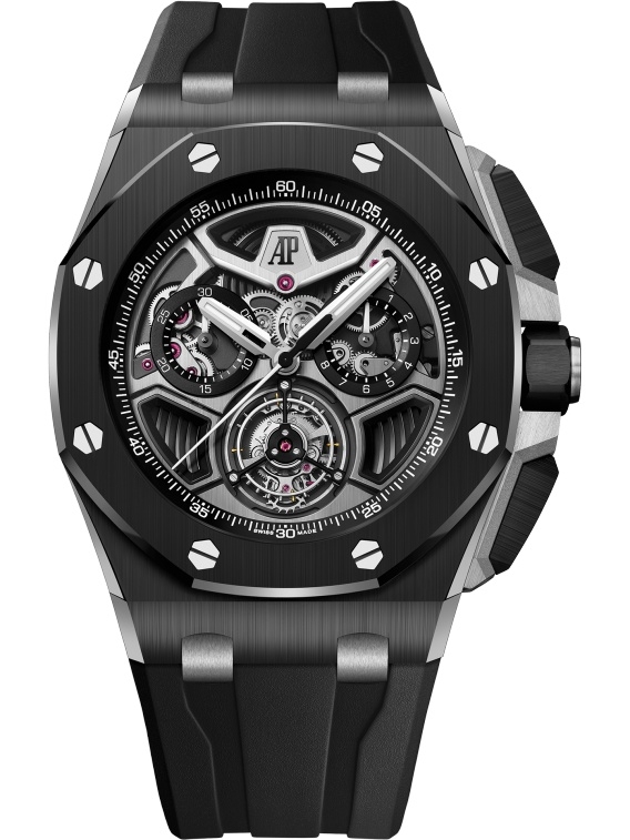 Audemars Piguet 26622CE.OO.D002CA.01 : Royal Oak Offshore Flying Tourbillon Chronograph Ceramic - Titanium