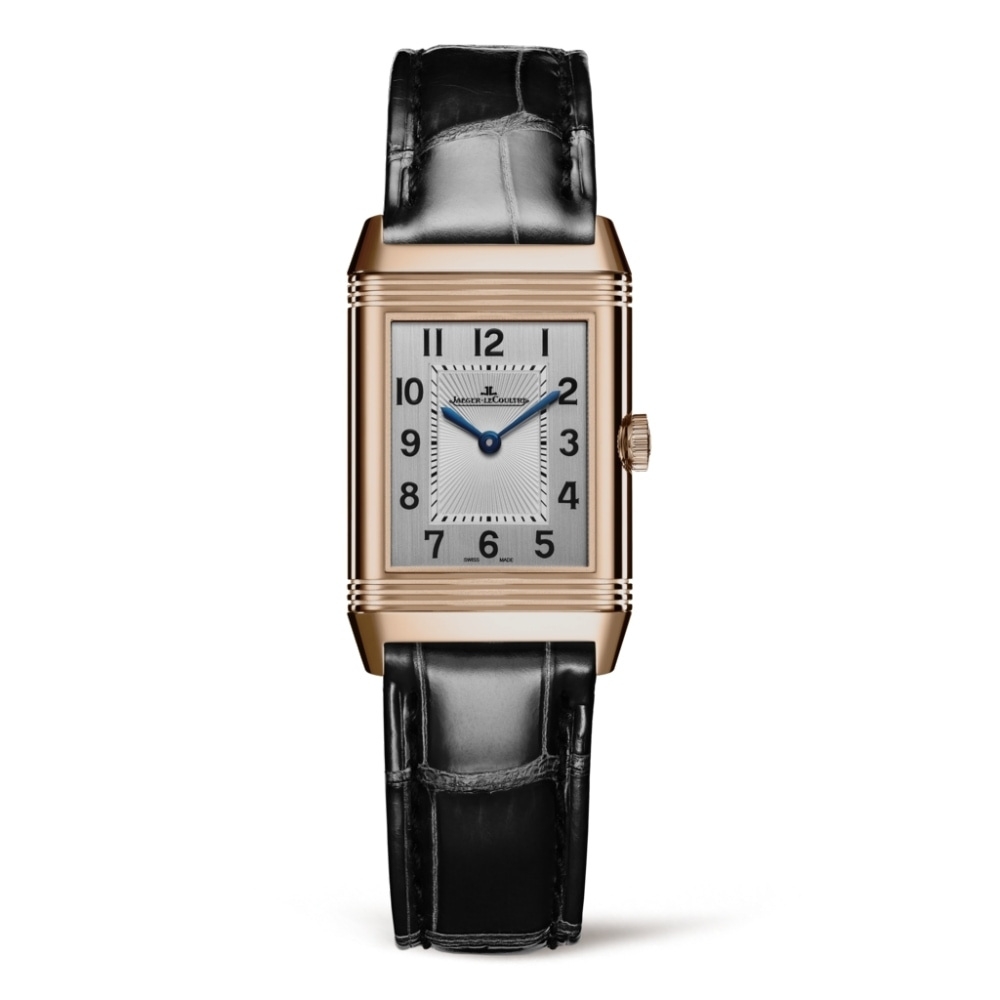Jaeger-LeCoultre 2662430 : Reverso Classic Small Duetto Pink Gold / Silver / Alligator