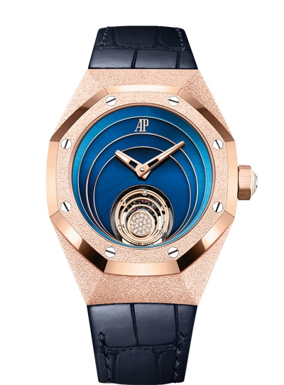 Audemars Piguet 26630OR.GG.D326CR.01 : Audemars Piguet Royal Oak Concept Frosted Gold Flying Tourbillon Pink Gold / Blue