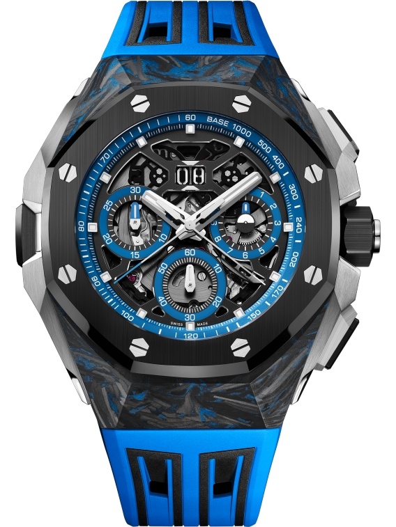 Audemars Piguet 26650FO.OO.D353CA.01 : Royal Oak Concept Split Second Chronograh GMT Large Date CFT Carbon - Titanium / Skeleton